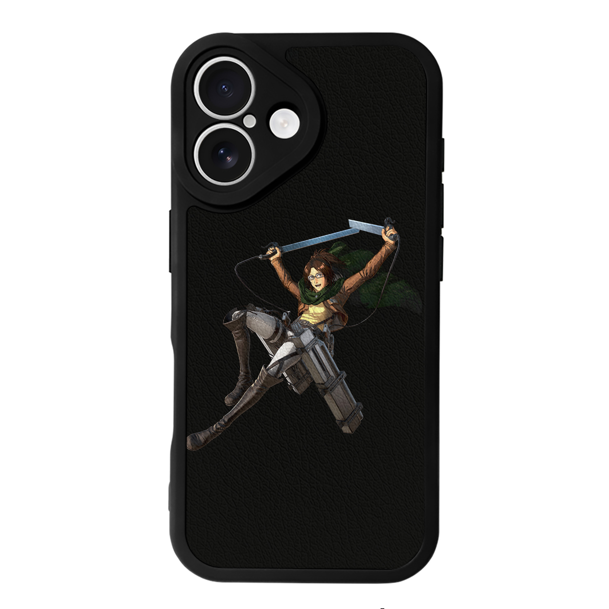（画像用） 進撃の巨人 ハンジ·ゾエ Attack on Titan Hanji Zoe 【iPhone 16シリーズ対応】シリコンスマホケース（レザー調） 材質：シリコン
